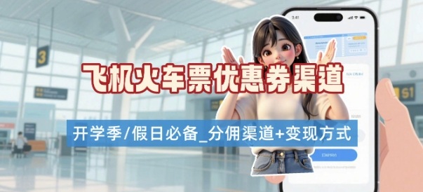 学生党必看！机票火车票优惠券申请渠道 + 项目打法，开学季节日速存-白蛇网赚