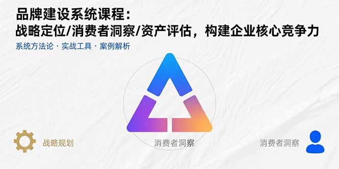 品牌建设系统课程：战略定位/消费者洞察/资产评估，构建企业核心竞争力-白蛇网赚