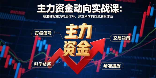 主力资金动向实战课-8月：精准捕捉主力布局信号，建立科学的交易决策体系-白蛇网赚