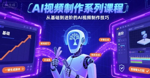 AI视频制作系列课程，从基础到进阶的AI视频制作技巧全涵盖-白蛇网赚