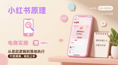 小红书原理以及详细实操流程，小红书电商教程-白蛇网赚