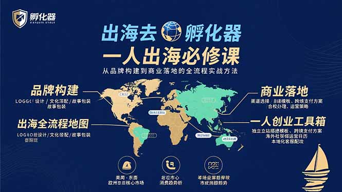 出海去 孵化器 一人出海必修课：从品牌构建到商业落地的全流程实战方法-白蛇网赚