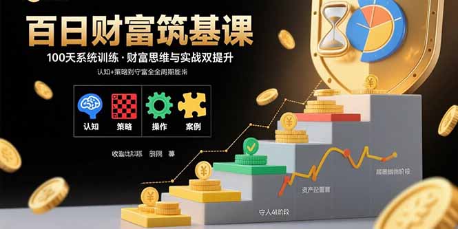 百日财富筑基课：认知+策略+实操+案例拆解  实现从创富到守富全周期能力-白蛇网赚