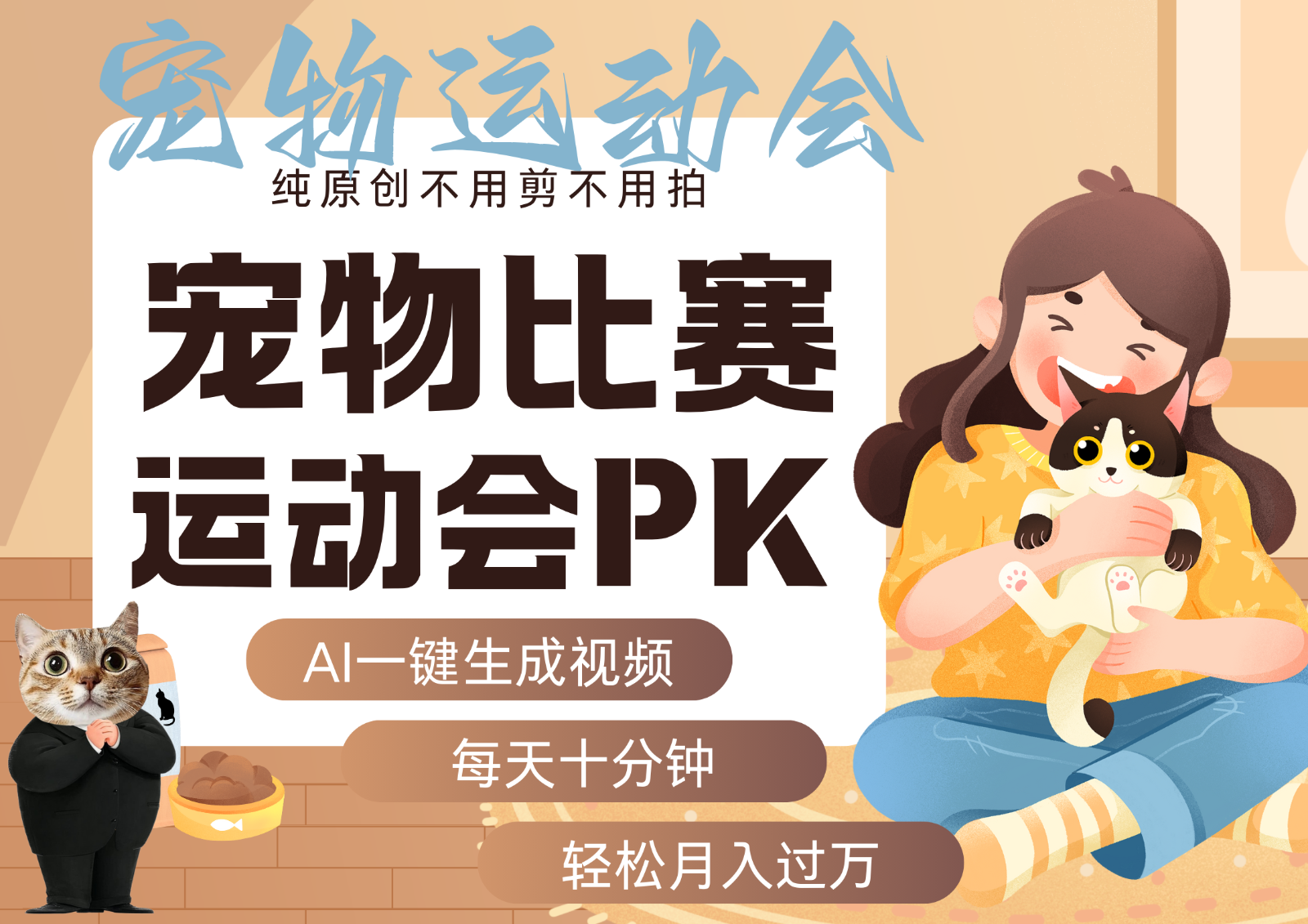 AI萌宠运动员跳水 射击 篮球 足球比赛 每天十分钟 附详细提示词文案库 代替做…-白蛇网赚