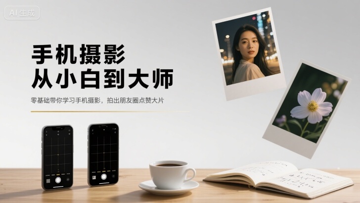 手机摄影从小白到大师，零基础带你学习手机摄影，拍出朋友圈点赞大片-白蛇网赚