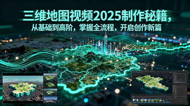 三维地图视频2025制作秘籍，从基础到高阶，掌握全流程，开启创作新篇-白蛇网赚