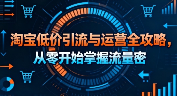 淘宝低价引流与运营全攻略，从零开始掌握流量密码-白蛇网赚