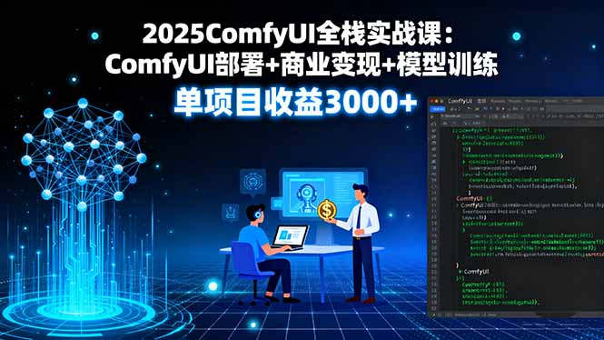2025ComfyUI全栈实战课：ComfyUI部署+商业变现+模型训练，单项目收益3000+-白蛇网赚