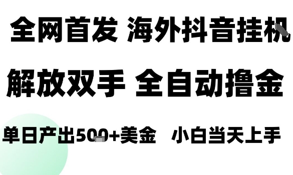 海外抖音无人直播，单日产出1.5k+，长期稳定，新手可玩，无脑操作【揭秘】-白蛇网赚