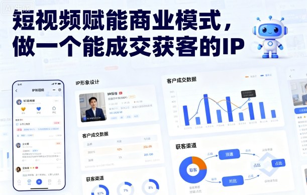短视频赋能商业模式，做一个能成交获客的IP-白蛇网赚