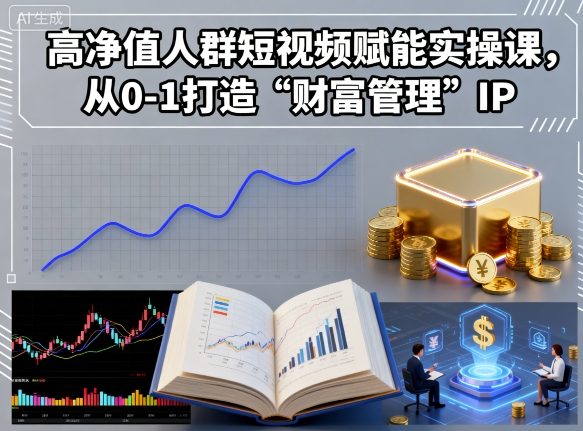 高净值人群短视频赋能实操课，从0-1打造“财富管理”IP-白蛇网赚