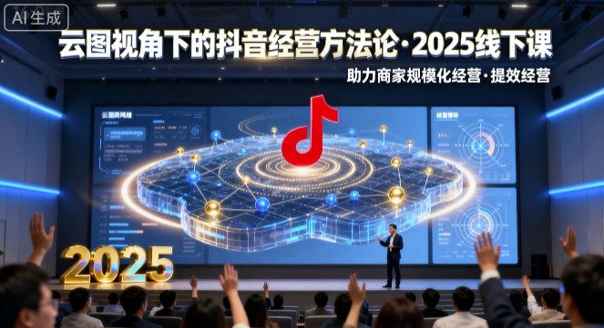 云图视角下的抖音经营方法论，2025线下课，助力商家规模化经营，提效经营(录音+字幕)-白蛇网赚