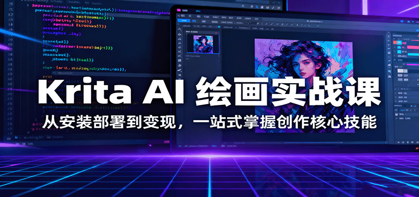 Krita AI 绘画实战课:从安装部署到变现,一站式掌握创作核心技能-白蛇网赚