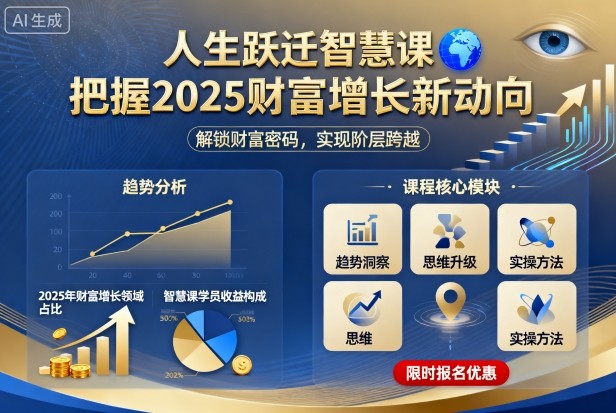 人生跃迁智慧课，把据2025财富增长新动向-白蛇网赚
