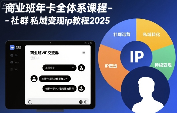 商业班年卡全体系课程-社群私域变现ip教程2025-白蛇网赚