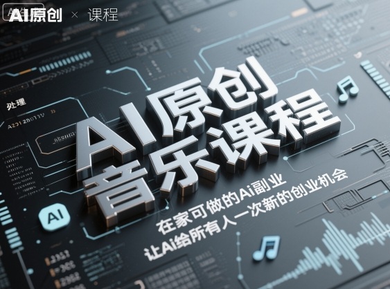 AI原创音乐课程，在家可做的Ai副业，让Ai给所有人一次新的创业机会-白蛇网赚