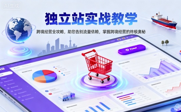 独立站实战教学，跨境经营全攻略，助您告别流量依赖，掌握跨境经营的终极奥-白蛇网赚