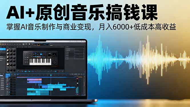 AI+原创音乐搞钱课：掌握AI音乐制作与商业变现，月入6000+低成本高收益-白蛇网赚