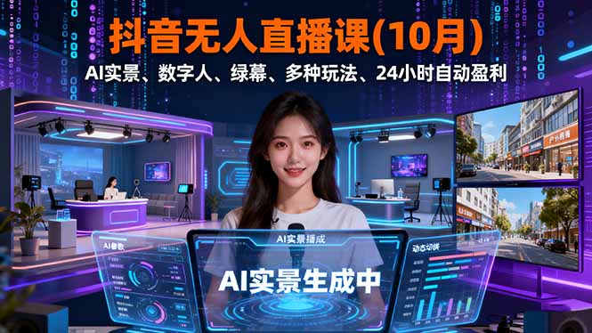 抖音无人直播课(10月-白蛇网赚
