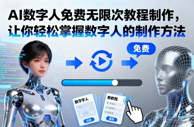 AI数字人免费无限次教程制作,让你轻松掌握数字人的制作方法-白蛇网赚
