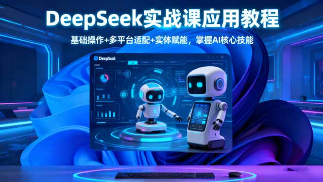 DeepSeek实战课应用教程、基础操作+多平台适配+实体赋能，掌握AI核心技能-白蛇网赚