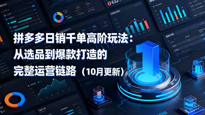 拼多多日销千单高阶玩法：从选品到爆款打造的完整运营链路(10月更新-白蛇网赚