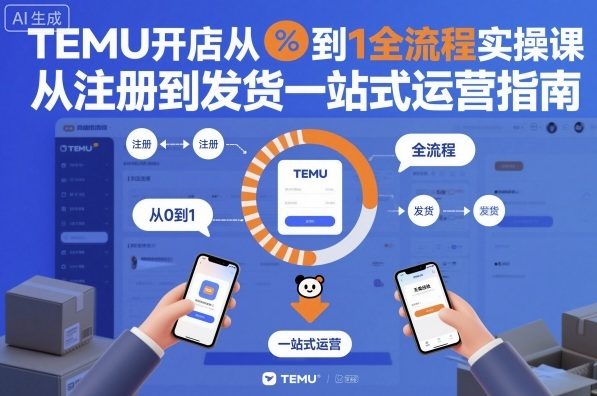 TEMU开店从0到1全流程实操课,从注册到发货一站式运营指南-魔逗项目网