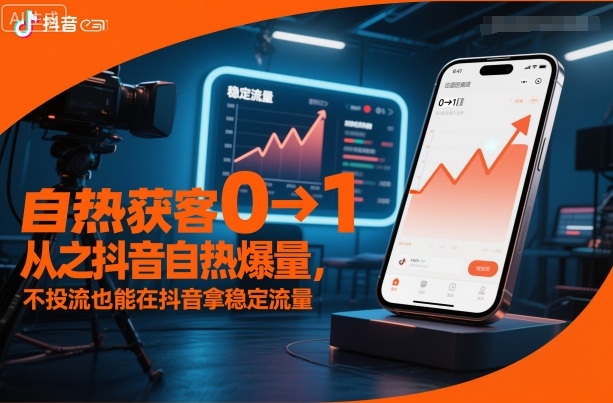 自热获客从0到1之抖音自热爆量,不投流也能在抖音拿稳定流量-魔逗项目网
