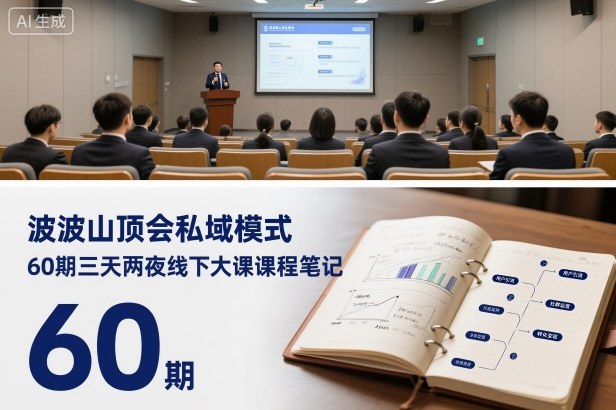 波波山顶会私域模式60期三天两夜线下大课课程笔记(文档)-魔逗项目网