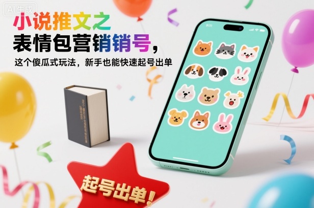 小说推文之表情包营销号,这个傻瓜式玩法,新手也能快速起号出单-魔逗项目网