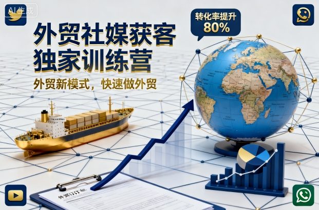 外贸社媒获客独家训练营,外贸新模式,快速做外贸(更新)-魔逗项目网