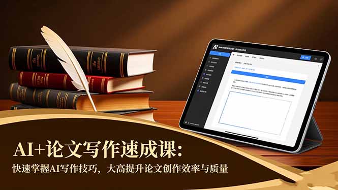 AI+论文写作速成课：快速掌握AI写作技巧，大幅提升论文创作效率与质量-白蛇网赚