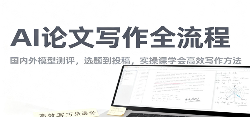 AI论文写作全流程,国内外模型测评,选题到投稿,实操课学高效写作方法-白蛇网赚