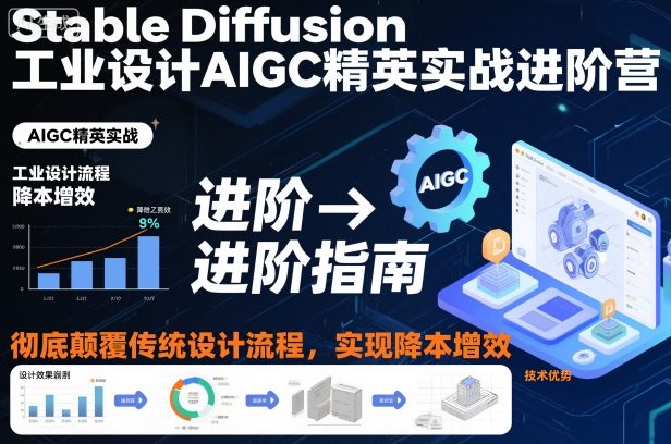 Stable Diffusion工业设计AIGC精英实战进阶营，彻底颠覆传统设计流程，实现降本增效-白蛇网赚