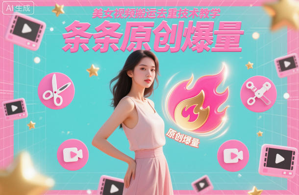 美女视频搬运去重技术教学，条条原创爆量-白蛇网赚