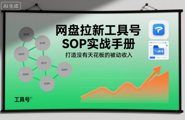 网盘拉新工具号SOP实战手册，打造没有天花板的被动收入-白蛇网赚