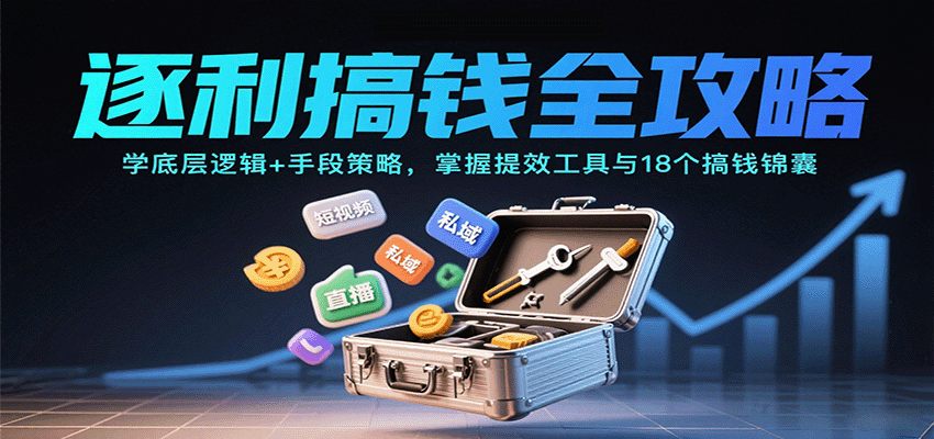 逐利搞钱全攻略：学底层逻辑+手段策略，掌握提效工具与18个搞钱锦囊(更新11月)-白蛇网赚