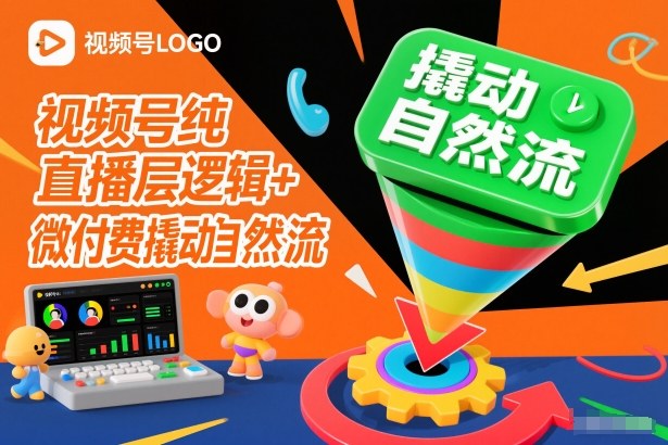 视频号纯直播底层逻辑+微付费撬动自然流-白蛇网赚