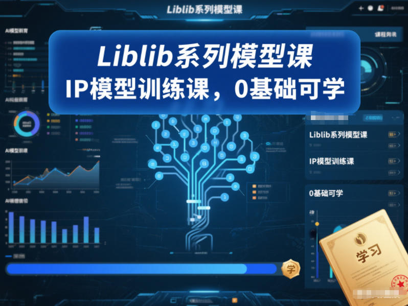 Liblib系列模型课，IP模型训练课，0基础可学-白蛇网赚