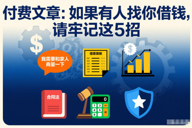 付费文章：如果有人找你借钱，请牢记这5招-白蛇网赚