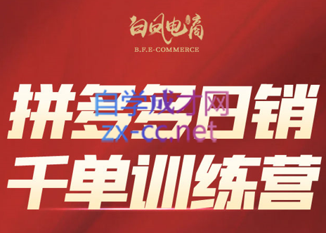 白凤电商·拼多多日销千单训练营(更新12月)-白蛇网赚