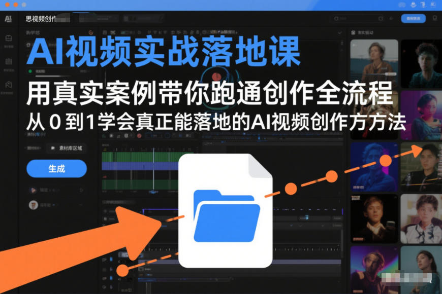 AI视频实战落地课，用真实案例带你跑通创作全流程，从0到1学会真正能落地的AI视频创作方法-白蛇网赚