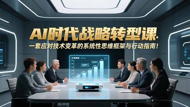 AI时代战略转型课：一套应对技术变革的系统性思维框架与行动指南！-白蛇网赚