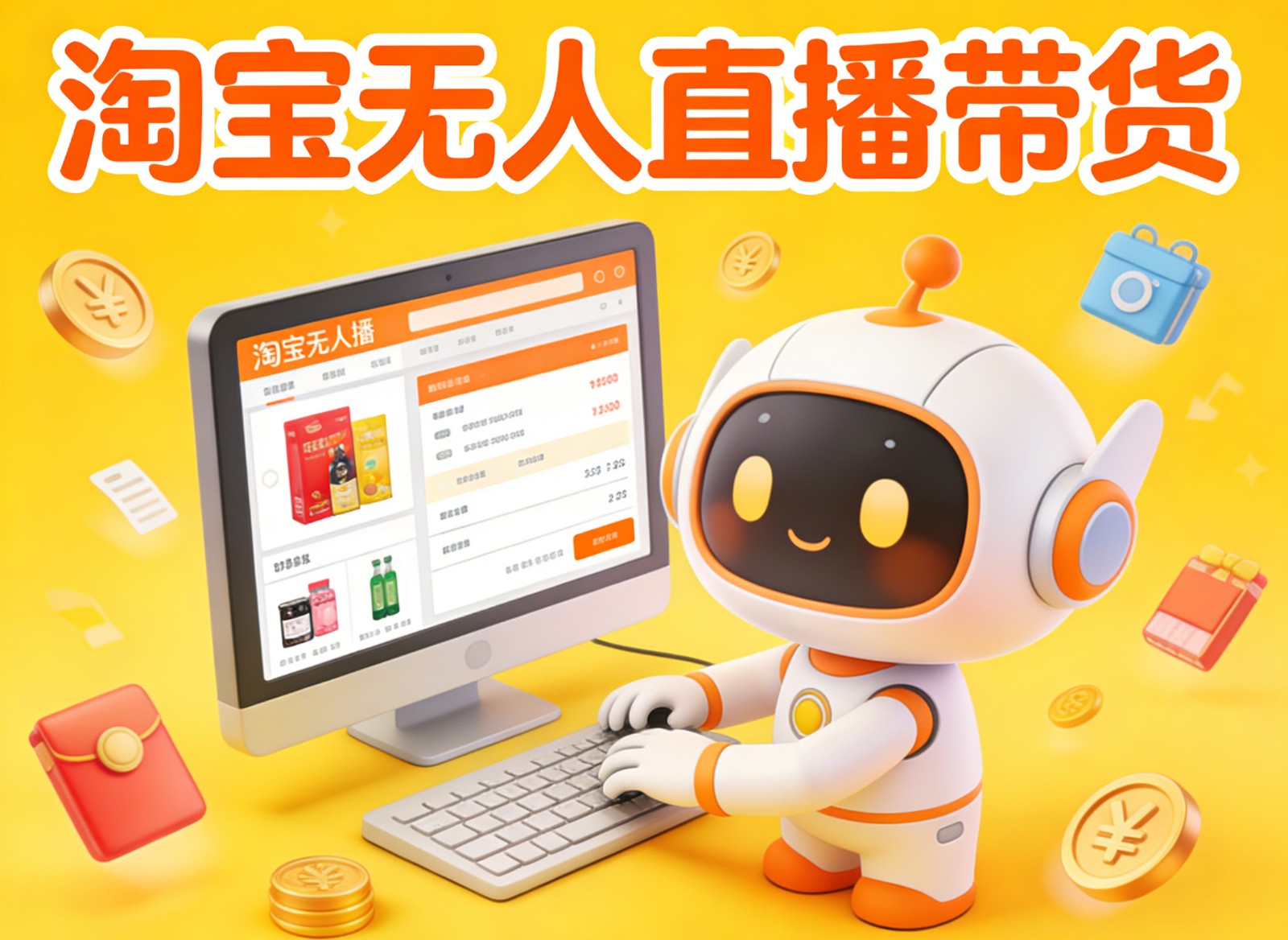 淘宝无人直播带货,24小时自动卖货,月佣金1W+,不违规不封号,不用露脸-白蛇网赚