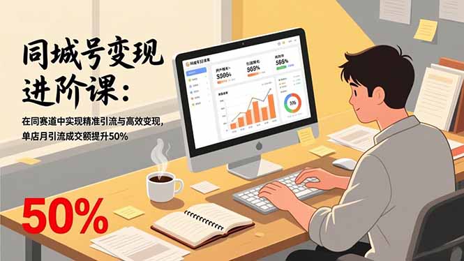 同城号变现进阶课：在同城赛道中实现精准引流与高效变现，单店月引流成交额提升50%-白蛇网赚