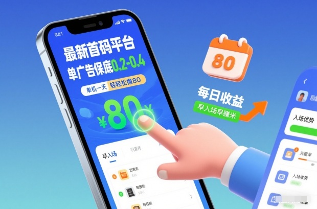 最新首码平台，单广告保底0.2-0.4，单机一天轻松撸80，早入场早賺米【揭秘】-白蛇网赚