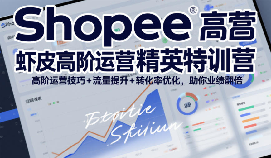 Shopee虾皮高阶运营精英特训营，高阶运营技巧+流量提升+转化率优化，助你业绩翻倍-白蛇网赚