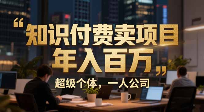 从0到年入百万：超级个体实战心得公开，个人IP×精准引流×成交系统全拆解-白蛇网赚