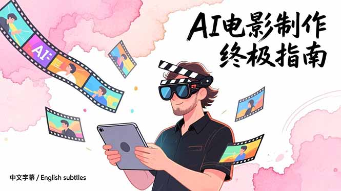 AI电影制作终极指南：从创意到成片，系统掌握智能影视全流程实战课(中英字幕-白蛇网赚