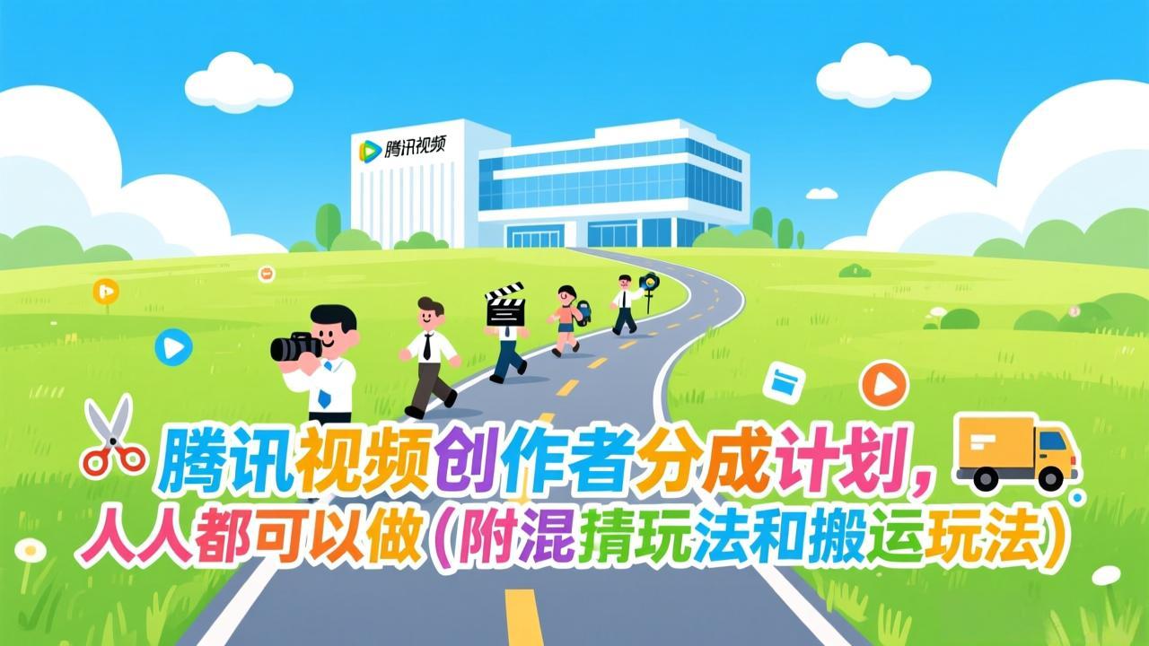 腾讯视频创作者分成计划，人人都可以做(附混剪玩法和搬运玩法-白蛇网赚